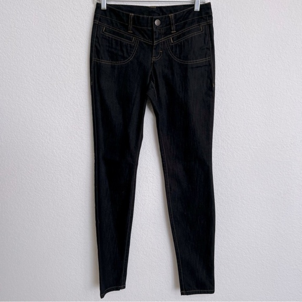 Athleta Dark Wash Dry Dipper Skinny Jeans with Drawstring Size 2